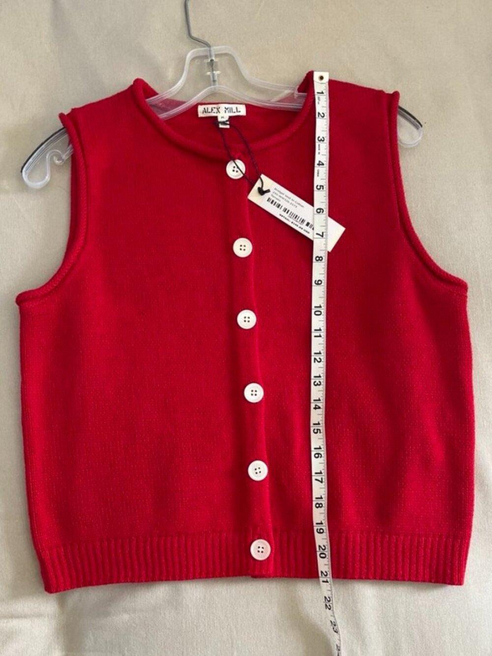NEW Alex Mill Bridget Sweater Vest Cotton Knit - Picture 5 of 6
